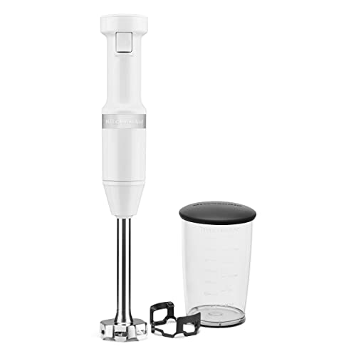 KitchenAid Variable Speed Corded Hand Blender KHBV53, White - My Kitchen Products