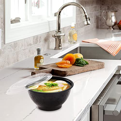 Kitch’nMore 36oz Extra-Thick Meal Prep Bowls with Lids, Plastic Containers with Clear Covers for Noodles, Poke Bowl, Salad, Soup - Freezer, Microwave & Dishwasher-Safe (30Pack) - My Kitchen Products