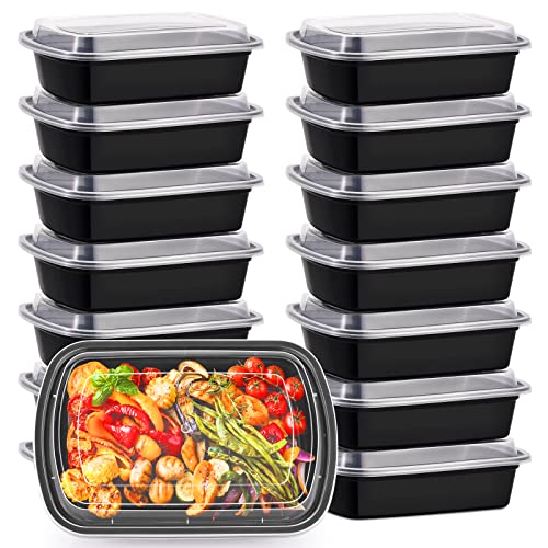 Kitch’nMore 38oz Meal Prep Containers, Extra Large &Thick Food Storage Containers with Lids, Reusable Plastic,Disposable Bento Box,Stackable,Microwave/Freezer/Dishwasher Safe, BPA Free (30Pack) - My Kitchen Products