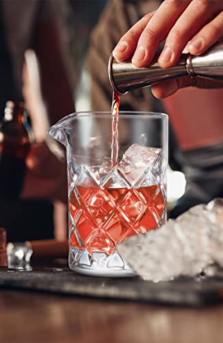 KITESSENSU Bar Mixing Glass, Seamless Pitcher for Stirred Cocktails with Weighted Bottom, Old Fashioned Bartender Accessory and Tool - 18oz 530ml - My Kitchen Products