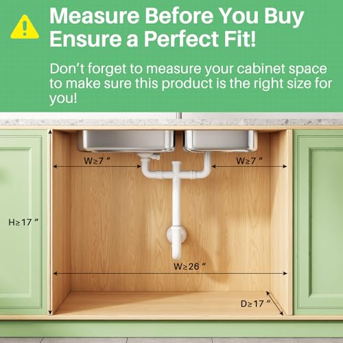 Kitstorack Under Sink Organizer, 2-Pack 3-Tier Height Adjustable Thickened Metal Pull out Cabinet Organizer Shelf, Slide out Storage Drawer Rack for Bathroom Kitchen Pantry Home Laundry Organization - My Kitchen Products
