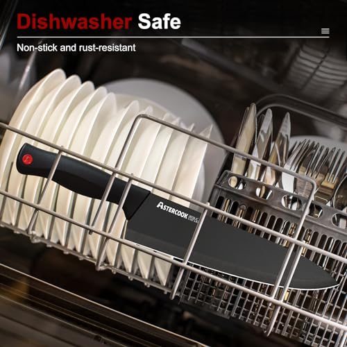 Knife Set, Astercook 15 Pieces Knife Sets for Kitchen with Block, Dishwasher Safe Kitchen Knife Set with Built in Sharpener Block, German Stainless Steel Kitchen Utensils Set - My Kitchen Products