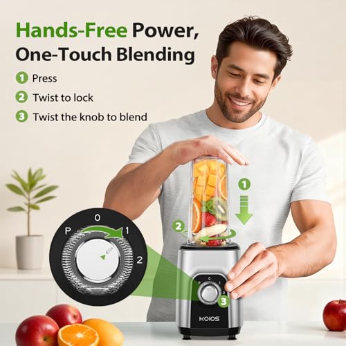 KOIOS Blender/Food Processor Combo Max 1000W, 4 in 1 34oz Pitcher, 22oz Blending Cup, Meat Grinder & Vegetable Chopper, Spice Grinder,BPA Free -All-in-One Kitchen System, Dishwasher Safe - My Kitchen Products