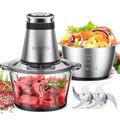 KOIOS Food Processor, 500W Electric Food Chopper with 2 Bowls (8 Cup+8 Cup) & 2 Bi-Level Blades&, Small Electric Grinder Meat Processor for Nuts, Meat, Onion, Garlic, Baby Food, Black - My Kitchen Products
