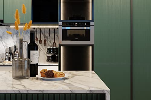 KoolMore 24 Inch Stainless-Steel Microwave Drawer with 1.2 cu. ft. Capacity, 1000W Power with 10 Custom Cooking Levels, Memory, and Timer Functions, Wall-Mounted with Flat Bottom (KM-MD-1SS) - My Kitchen Products