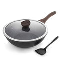 Kordisen Nonstick Wok with Lid, 12 Inch Woks & Stir-fry Pans, Granite Stone Coating for Cooking, Induction Cookware, Compatible with All Stovetops, PFOA Free - My Kitchen Products