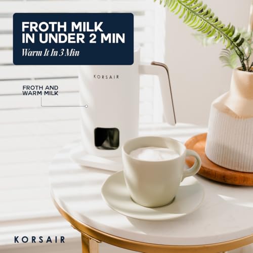 KORSAIR Electric Milk Frother 4-in-1 for Hot & Cold Foam | Automatic Milk Steamer & Warmer Machine for Latte, Cappuccino, Coffee | Quiet, Large Capacity, Easy Clean - My Kitchen Products