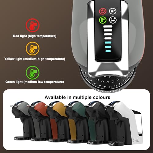 KOTLIE EM-308B Espresso Machine, Single Serve Coffee Maker Compatible with Multiple Capsule Types, Ground Coffee, and ESE Pods. 3 Temperatures, 7 Water Volume Levels, and a 1L Water Tank（Gray） - My Kitchen Products