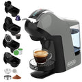 KOTLIE EM-308B Espresso Machine, Single Serve Coffee Maker Compatible with Multiple Capsule Types, Ground Coffee, and ESE Pods. 3 Temperatures, 7 Water Volume Levels, and a 1L Water Tank（Gray） - My Kitchen Products