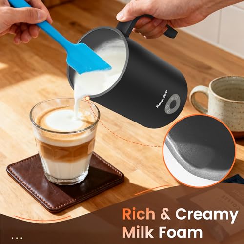 Kourice 4-in-1 Electric Milk Frother & Steamer – Automatic Frother Machine, Barista-Style Hot & Cold Foam for Lattes, Cappuccinos, Iced Coffee, Quiet, One-Touch, Easy to Clean - My Kitchen Products