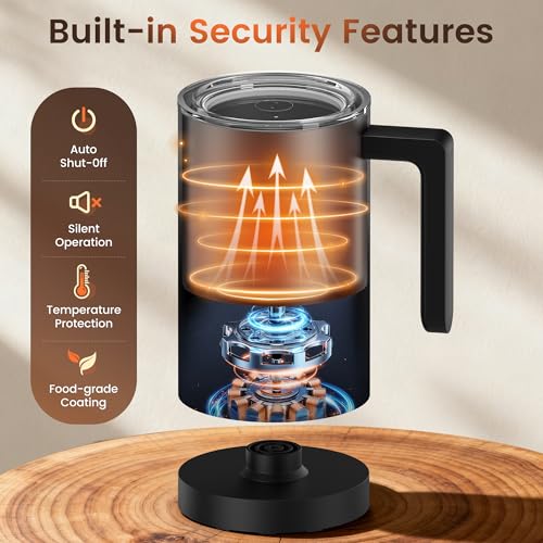Kourice 4-in-1 Electric Milk Frother & Steamer – Automatic Frother Machine, Barista-Style Hot & Cold Foam for Lattes, Cappuccinos, Iced Coffee, Quiet, One-Touch, Easy to Clean - My Kitchen Products