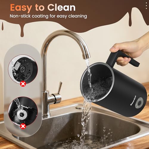 Kourice 4-in-1 Electric Milk Frother & Steamer – Automatic Frother Machine, Barista-Style Hot & Cold Foam for Lattes, Cappuccinos, Iced Coffee, Quiet, One-Touch, Easy to Clean - My Kitchen Products
