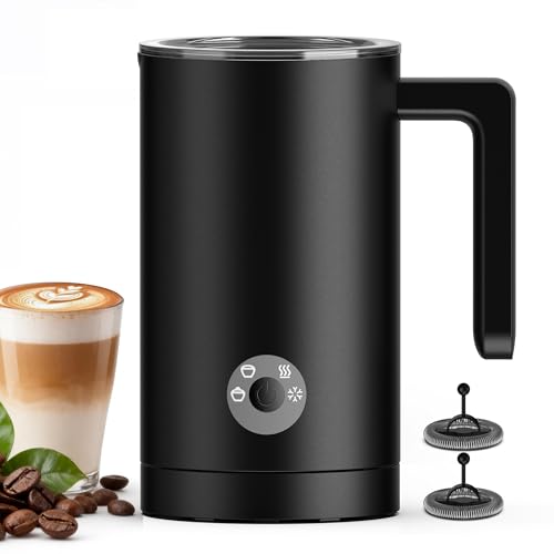Kourice 4-in-1 Electric Milk Frother & Steamer – Automatic Frother Machine, Barista-Style Hot & Cold Foam for Lattes, Cappuccinos, Iced Coffee, Quiet, One-Touch, Easy to Clean - My Kitchen Products