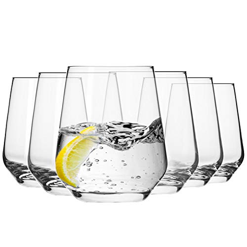 Krosno Water Drinking Glasses, Set of 6, 13.5 oz, Splendour Collection, Elegant Tumbler