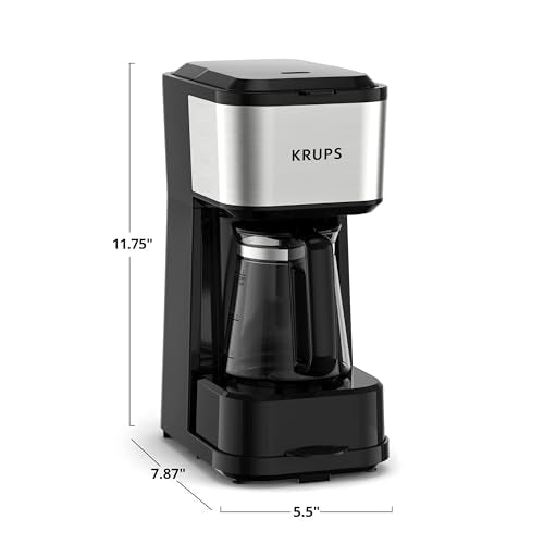KRUPS Simply Brew Coffee Maker - Multi-Serve 4-in-1 with Stainless Steel Travel Tumbler, Black, 14oz - My Kitchen Products
