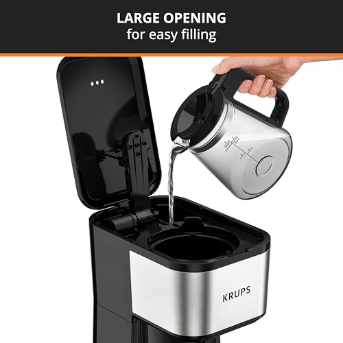 KRUPS Simply Brew Coffee Maker - Multi-Serve 4-in-1 with Stainless Steel Travel Tumbler, Black, 14oz - My Kitchen Products
