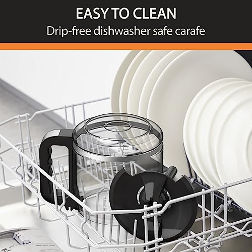 KRUPS Simply Brew: Stainless Steel and Glass Carafe 12 Cup Drip Coffee Maker, Programmable with Digital Display, Dishwasher Safe, Drip Free Coffee Machine, Black and Silver - My Kitchen Products