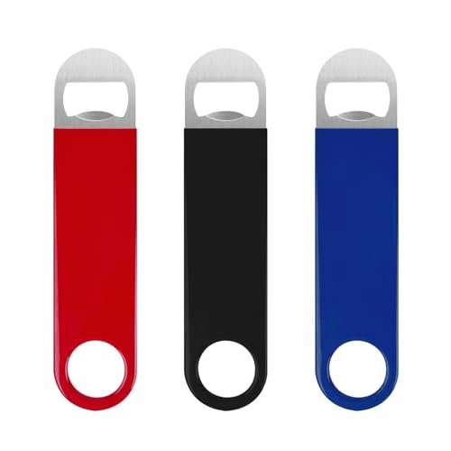 KTOJOY 3 Pack Bottle Openers,Beer Bottle Openers, Speed Openers, Stainless Steel Flat Bottle Opener with Exquisite