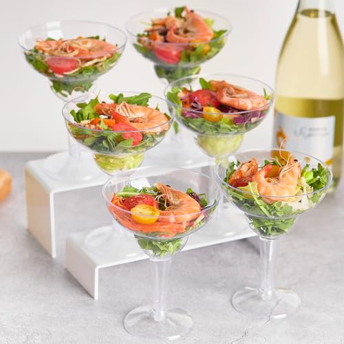 Kucoele 24 Pack Plastic Margarita Glasses, 12oz Disposable Cocktail Glasses Clear Party Cups for Wine, Champagne, Martini - My Kitchen Products