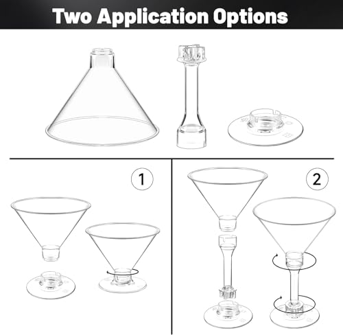 Kucoele 40 Pack Mini Plastic Martini Glasses, 5oz Disposable Cocktail Glasses Tall Party Cups for Wine, Champagne, Margarita - My Kitchen Products