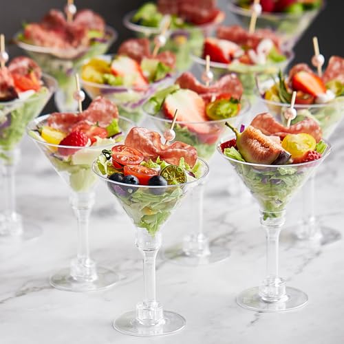 Kucoele 40 Pack Mini Plastic Martini Glasses, 5oz Disposable Cocktail Glasses Tall Party Cups for Wine, Champagne, Margarita - My Kitchen Products