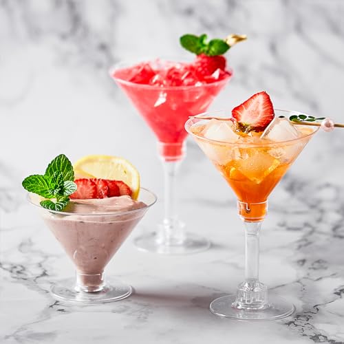 Kucoele 40 Pack Mini Plastic Martini Glasses, 5oz Disposable Cocktail Glasses Tall Party Cups for Wine, Champagne, Margarita - My Kitchen Products