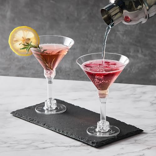 Kucoele 40 Pack Mini Plastic Martini Glasses, 5oz Disposable Cocktail Glasses Tall Party Cups for Wine, Champagne, Margarita - My Kitchen Products