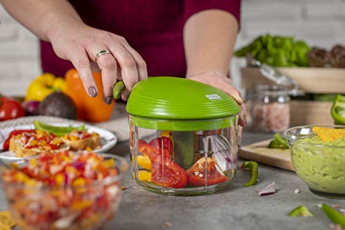 Kuhn Rikon Pull Chop, Vegetable Chopper with Stainless Steel Blades, Food Chopper with Non-Slip Base, Easy to Use Fruit Cutter and Onion Chopper, Essential Kitchen Accessories 650ml - 3 Year Guarantee - My Kitchen Products