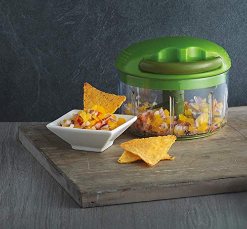 Kuhn Rikon Pull Chop, Vegetable Chopper with Stainless Steel Blades, Food Chopper with Non-Slip Base, Easy to Use Fruit Cutter and Onion Chopper, Essential Kitchen Accessories 650ml - 3 Year Guarantee - My Kitchen Products
