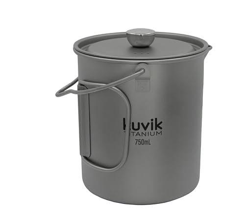 Kuvik Titanium French Press 750ml (25.4 oz) - Ultralight and Compact French Press for Backpacking and Camping - My Kitchen Products