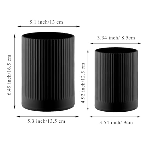 Kyraton Cooking Utensils Holder 2pcs, 360° Rotating Heavy Duty Plastic Kitchen Utensil Holder for Countertop, The Small Utensil Crock for Cutlery Silverware, Tooth Brush, Desk Pencil Pen - My Kitchen Products