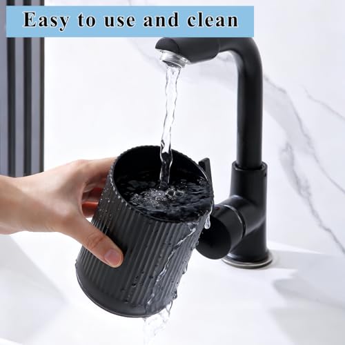 Kyraton Cooking Utensils Holder 2pcs, 360° Rotating Heavy Duty Plastic Kitchen Utensil Holder for Countertop, The Small Utensil Crock for Cutlery Silverware, Tooth Brush, Desk Pencil Pen - My Kitchen Products