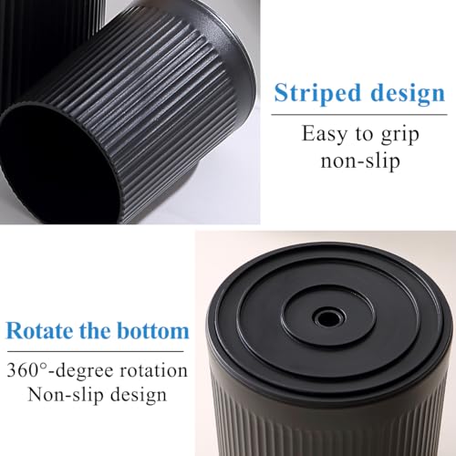 Kyraton Cooking Utensils Holder 2pcs, 360° Rotating Heavy Duty Plastic Kitchen Utensil Holder for Countertop, The Small Utensil Crock for Cutlery Silverware, Tooth Brush, Desk Pencil Pen - My Kitchen Products