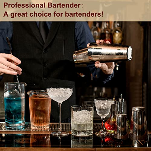 Lallisa 10 Pieces Cocktail Shakers Professional Bar Boston Shaker Set Stainless Steel Martini Shaker Drink Mixer Basic Tools Weighted Shake Metal Can for Bartenders, 18 Oz, 28 oz(Silver) - My Kitchen Products