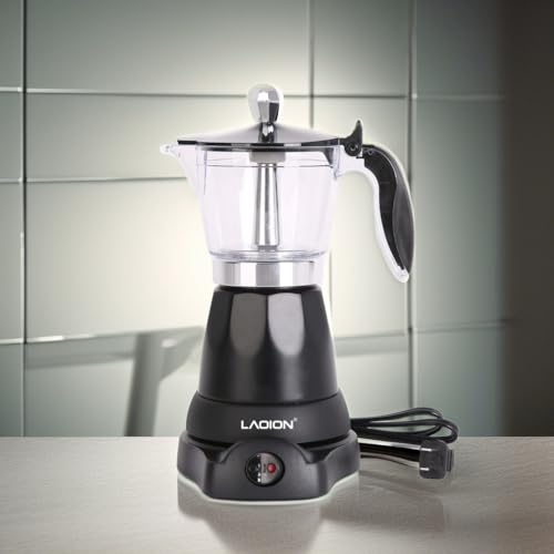 LAOION Cuban Coffee Maker, 6 or 3cup Electric Espresso Coffee Maker, Portable Cafeteras Electricas Modernas, Electric Moka Pot with Detachable Base & Overheat Protection, Coffee Gift for Home Travel - My Kitchen Products