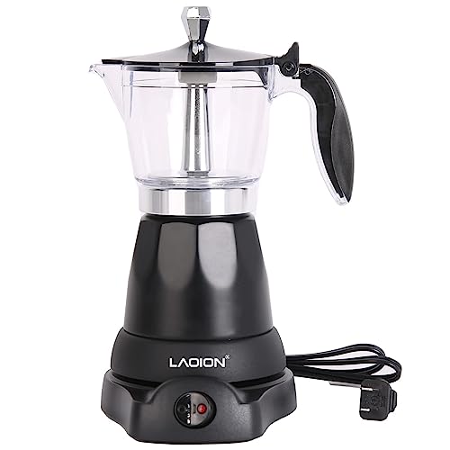 LAOION Cuban Coffee Maker, 6 or 3cup Electric Espresso Coffee Maker, Portable Cafeteras Electricas Modernas, Electric Moka Pot with Detachable Base & Overheat Protection, Coffee Gift for Home Travel - My Kitchen Products