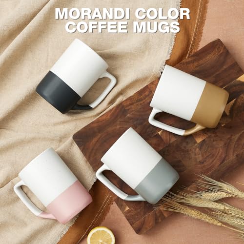 Large Ceramic Coffee Mug Set of 4, 16 oz Tea Cups with Handle, Porcelain Mug for Latte, Hot Tea, Cappuccino, Milk, Cocoa, Microwave & Dishwasher Safe Cups for Men Women Mug Lovers, Housewarming Gift - My Kitchen Products