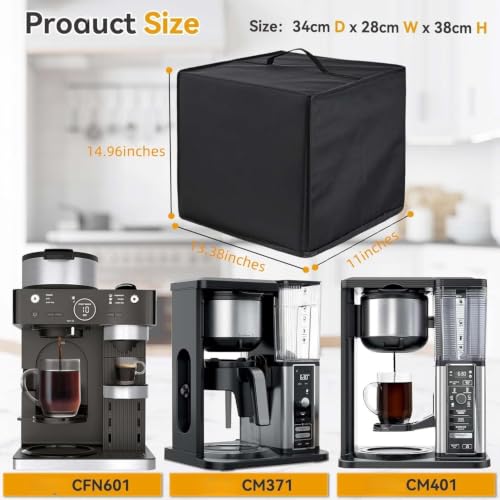 lasesasies Coffee machine cover, waterproof and dustproof coffee machine cover, compatible with Ninjacm401 specialty coffee machine/Cfp307/Cm371/Cfn601 espresso machine - My Kitchen Products