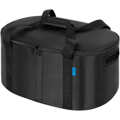 LASUK Portable Slow Cooker Travel Bag, Isulated Carrier Case Tote for 4-8 Quart Crock Carrier Compatible with Else Brands, Internal Mesh Net Holds Pot in Place, For Travel, Outdoor, Picnic, Black - My Kitchen Products