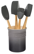 Le Creuset Silicone Craft Series Utensil Set with Stoneware Crock, 5 pc., Oyster - My Kitchen Products