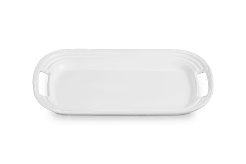 Le Creuset Stoneware Serving Platter, 14 in., White