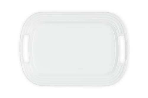 Le Creuset Stoneware Serving Platter, 14 in., White - My Kitchen Products