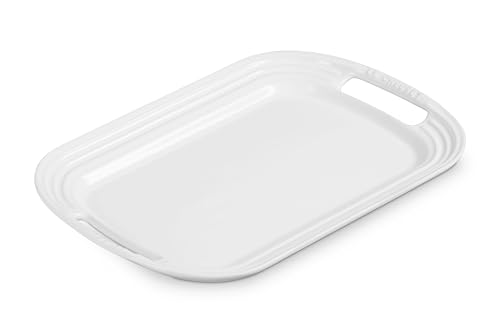 Le Creuset Stoneware Serving Platter, 16.25", White - My Kitchen Products