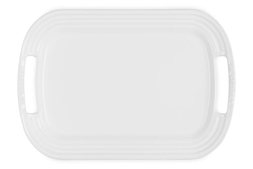 Le Creuset Stoneware Serving Platter, 16.25", White - My Kitchen Products