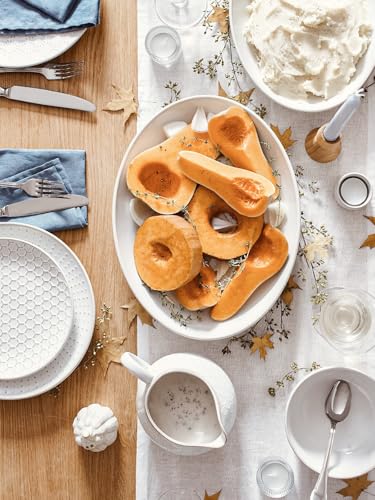 LE TAUCI Ceramic Serving Bowls Set of 2, Large Serving Dishes for Entertaining, 11.8 & 13.7 Inch Oval Serving platter, Salad Fruit Bowl, Pasta Bowls, Microwave & Dishwasher Safe - Arctic White - My Kitchen Products