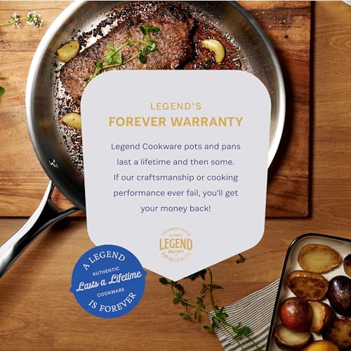 LEGEND COOKWARE 5-Ply Stainless Steel Cookware Set, 14-Piece Pots and Pans Set - Induction Compatible, Oven Safe 800°F - Non-Toxic, No Coatings - Built to Last Generations - My Kitchen Products