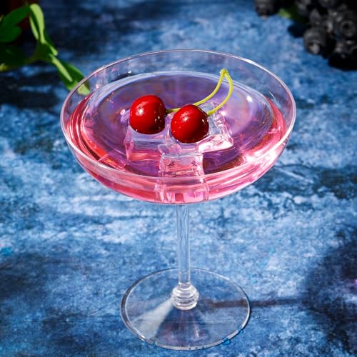 LemonRoad 24 Pcs Plastic Coupe Glasses 9 oz Disposable Martini Glasses for Cocktails, Champagne, Desserts and Espresso, Drinkware Set for Weddings, Birthday Parties, Home Bars (Clear) - My Kitchen Products