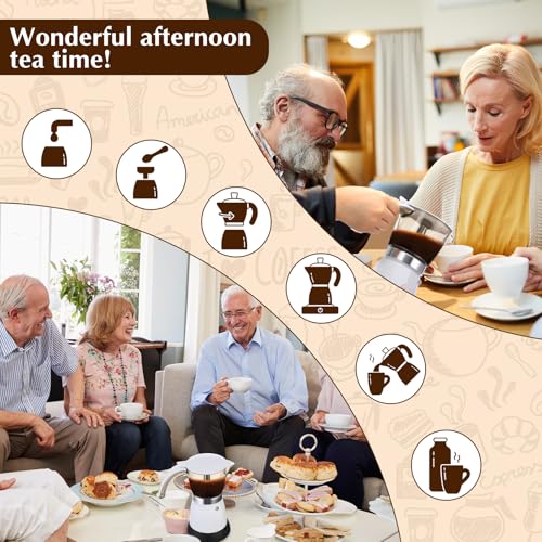 Lemosae Electric Espresso Maker Transparent Coffee Maker Electric Moka Pot Portable Aluminum Espresso Machine Italian Moka Pot with Detachable Base, Coffee Gift for Women Men Home Travel (White,6 Cup) - My Kitchen Products