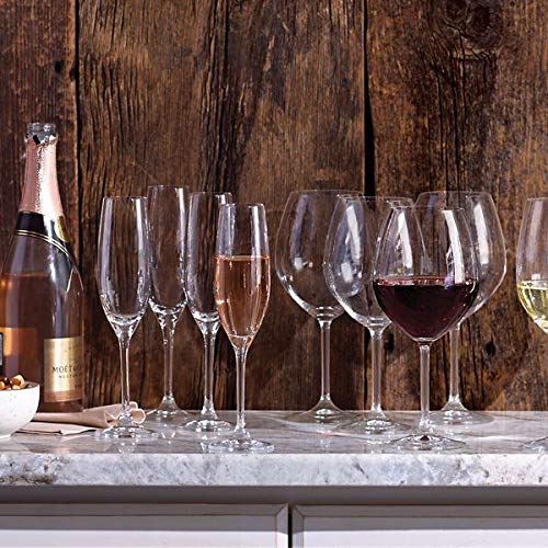 Lenox Champagne Flutes, Tuscany Classics 8 Oz Champagne Glasses Set of 6, 1.5 x 10-inch, Clear European Glass, Stemware, Dishwasher Safe, Wedding Decor, New Years, 8 Oz Flute Glasses (6-Piece) - My Kitchen Products