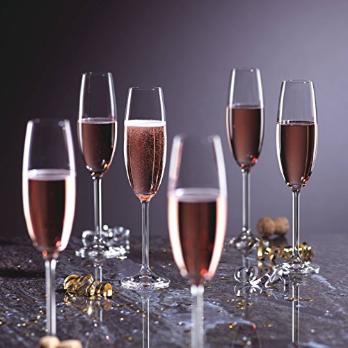 Lenox Champagne Flutes, Tuscany Classics 8 Oz Champagne Glasses Set of 6, 1.5 x 10-inch, Clear European Glass, Stemware, Dishwasher Safe, Wedding Decor, New Years, 8 Oz Flute Glasses (6-Piece) - My Kitchen Products